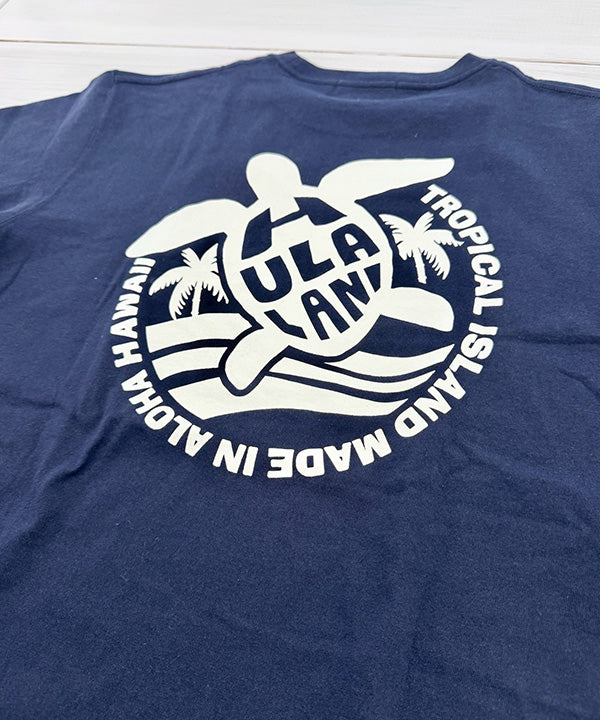 ハワイアンウミガメロゴTシャツ ホワイト HULA LANI