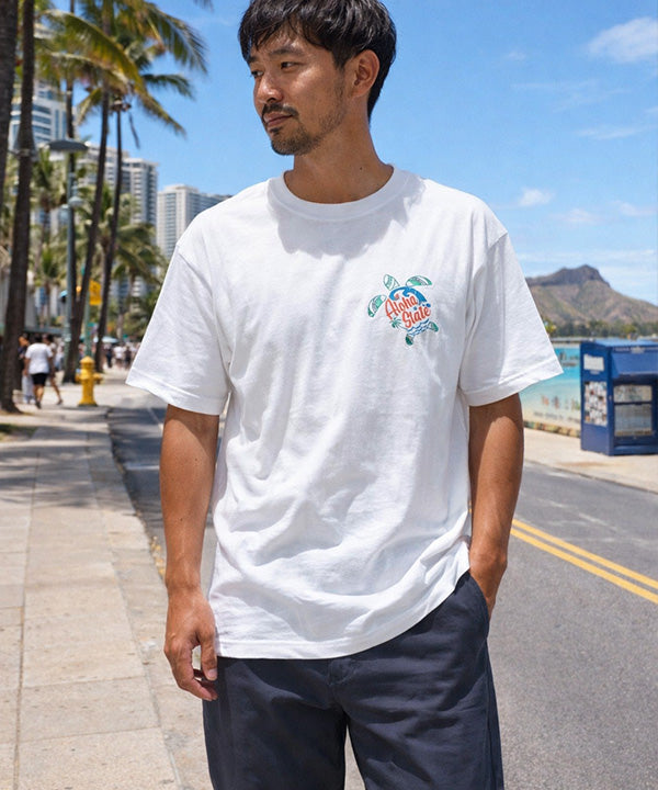 HULA LANI HAWAII サーフカジュアルTシャツ ユニセックスサイズ ウミガメ