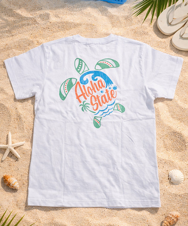 HULA LANI HAWAII サーフカジュアルTシャツ ユニセックスサイズ ウミガメ