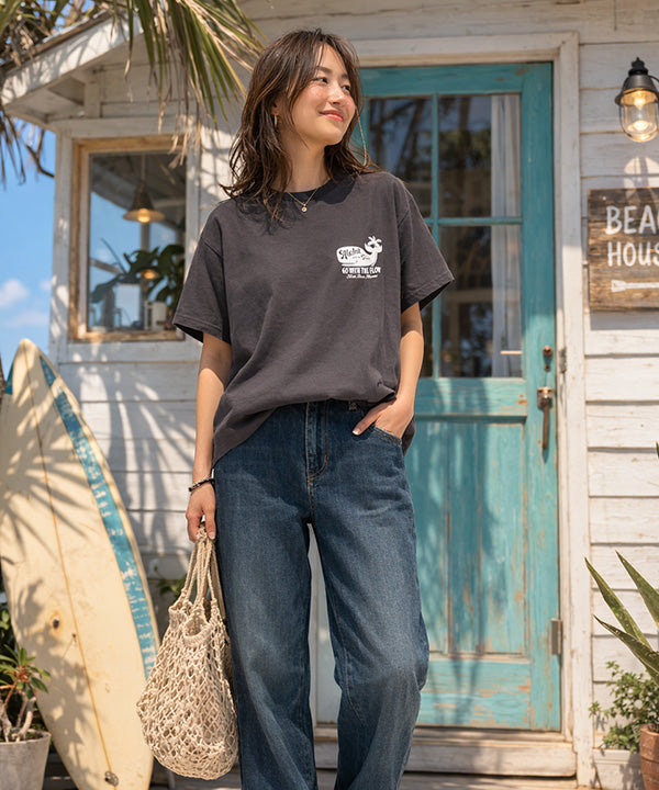 HULA LANI HAWAII Tシャツ ユニセックス クジラ ヤシの木