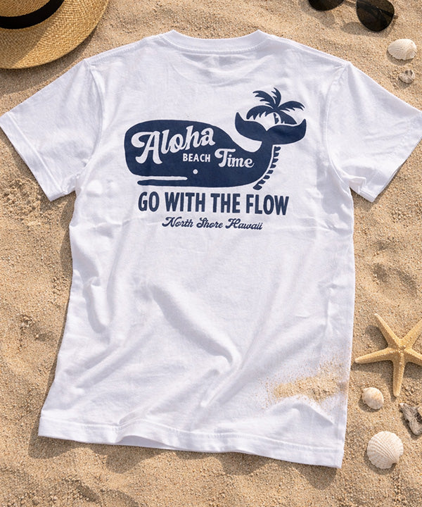 HULA LANI HAWAII　サーフカジュアル クジラのデザイン ビーチスタイル　Tシャツ