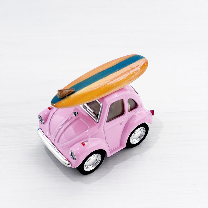 VW ワーゲン　サーフ　ビートル ミニカー　サーフボード　モロゾフ ミニサイズのビートルのおもちゃ サーフボード サーフスタイル 西海岸
