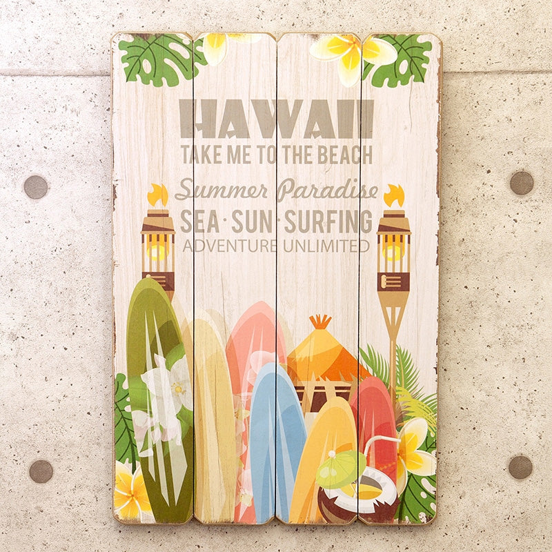 HAWAIIAN WOOD BOARD　TO THE BEACH
