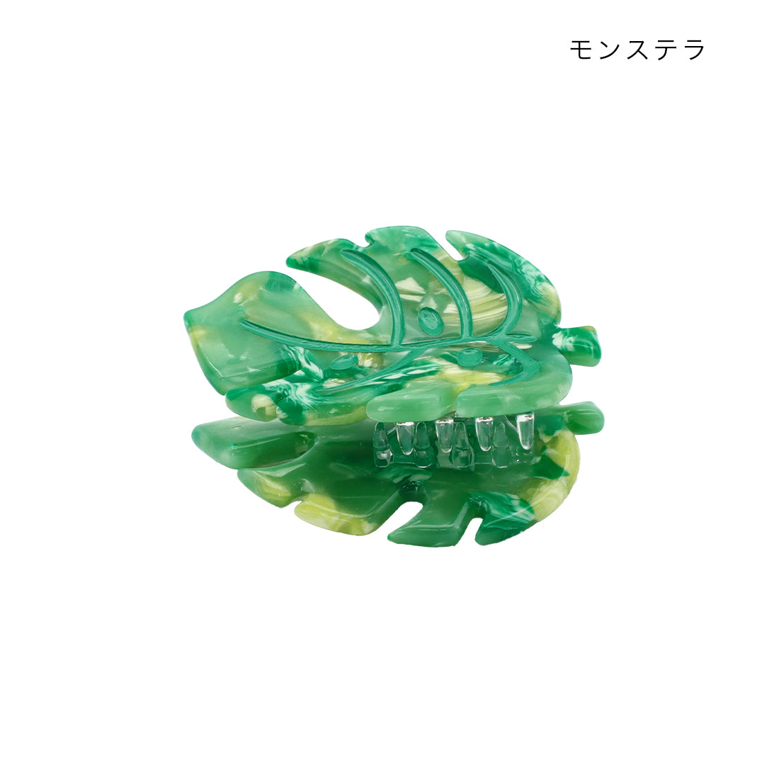 南国モチーフ ミニヘアクリップ｜モンステラ