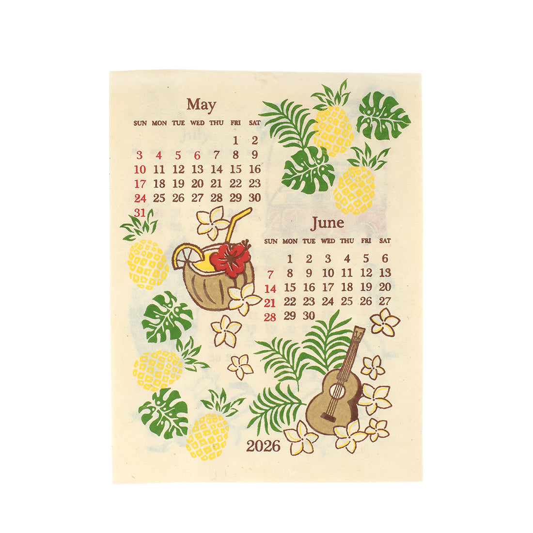 ハワイアンカレンダー ミニサイズ フラガール