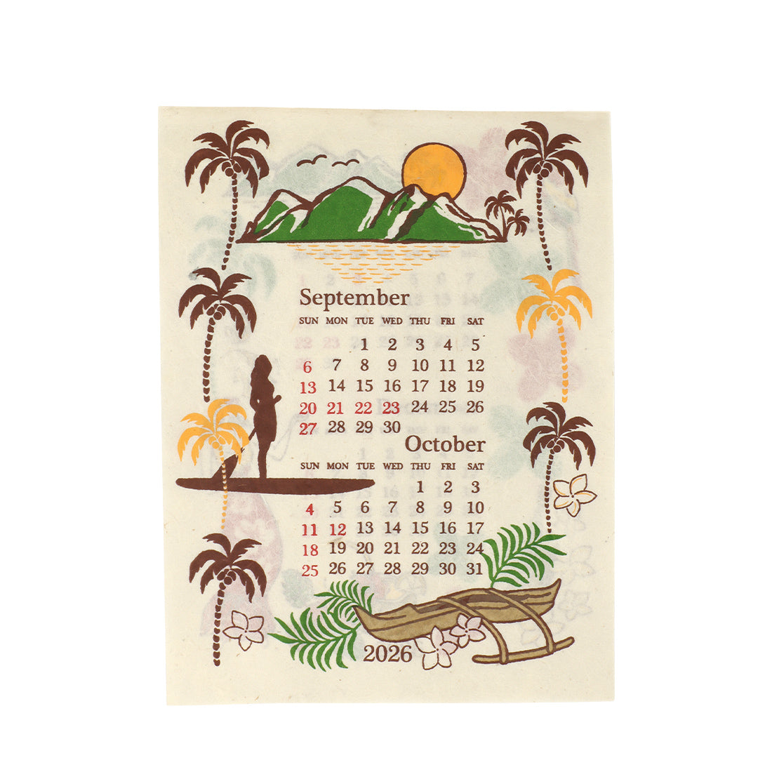 ハワイアンカレンダー ミニサイズ フラガール