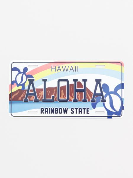 ハワイアン雑貨 ナンバープレートインテリア ウミガメ