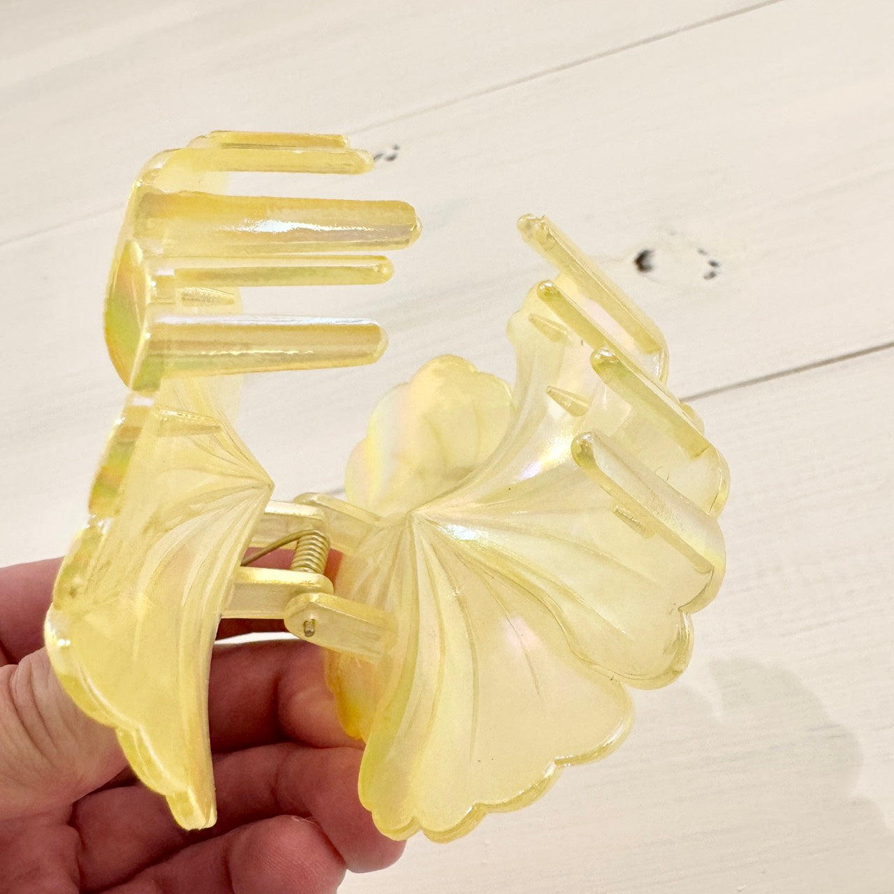 HAWAIIAN SHINE HIBISCUS BARRETTE　YELLOW