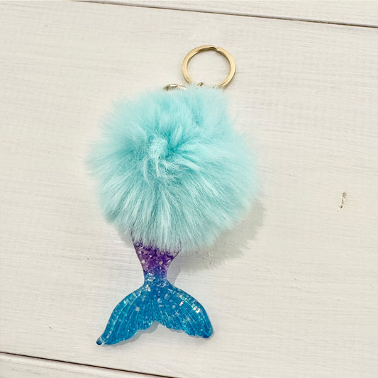 もこもこ素材 ボア キーホルダー