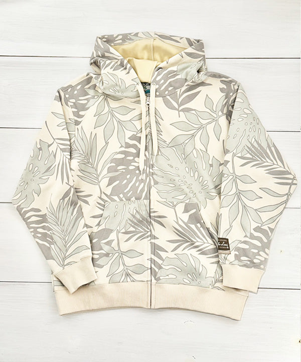 ハワイアンデザインパーカー ジップパーカー
