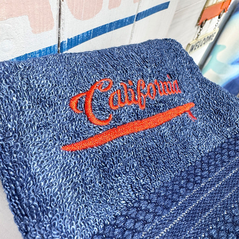 インディゴ染 フェイスタオル｜海を感じる