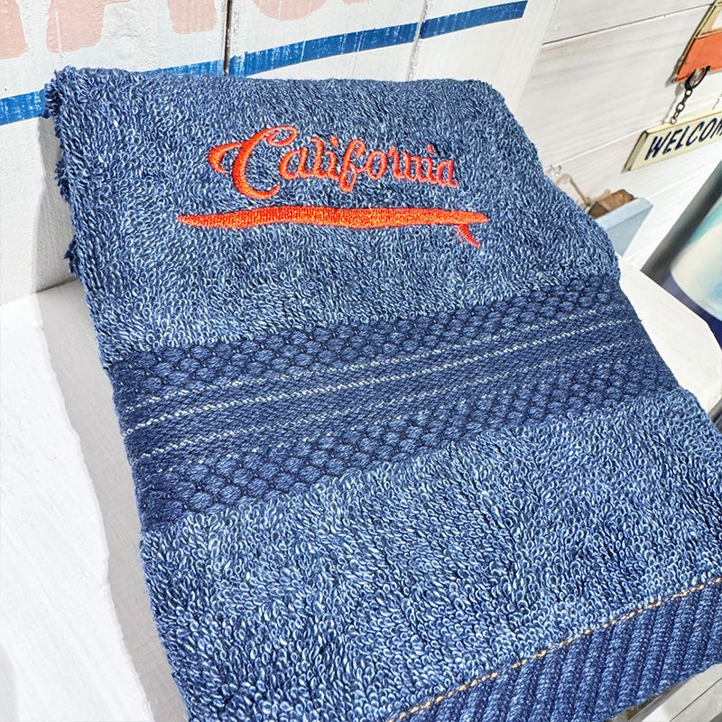 インディゴ染 フェイスタオル｜海を感じる