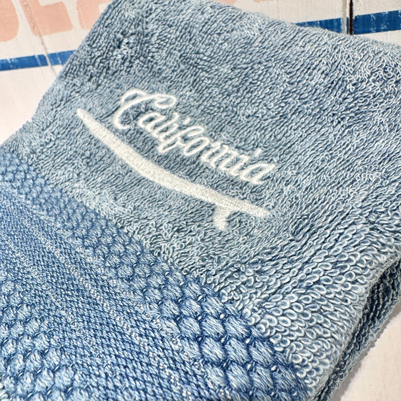 インディゴ染 フェイスタオル｜海を感じるブルー