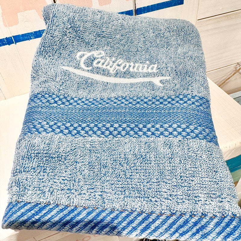 インディゴ染 フェイスタオル｜海を感じるブルー