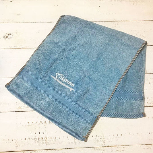 インディゴ染 フェイスタオル｜海を感じるブルー