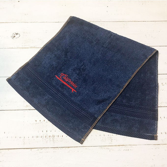 インディゴ染 フェイスタオル｜海を感じる