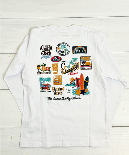 ハワイアンロンT 長袖Ｔシャツ ユニセックス