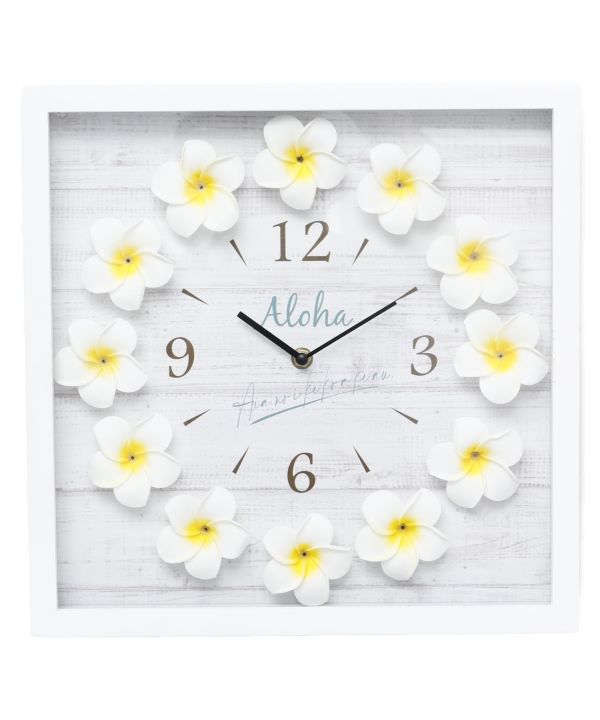 プルメリアの花びらデザイン時計 壁かけ時計