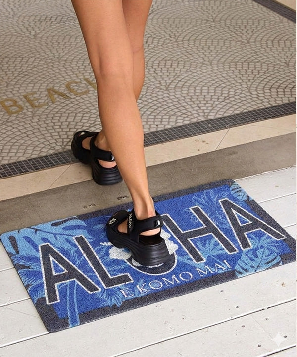 ハワイアン玄関マット おしゃれ ハイビスカス