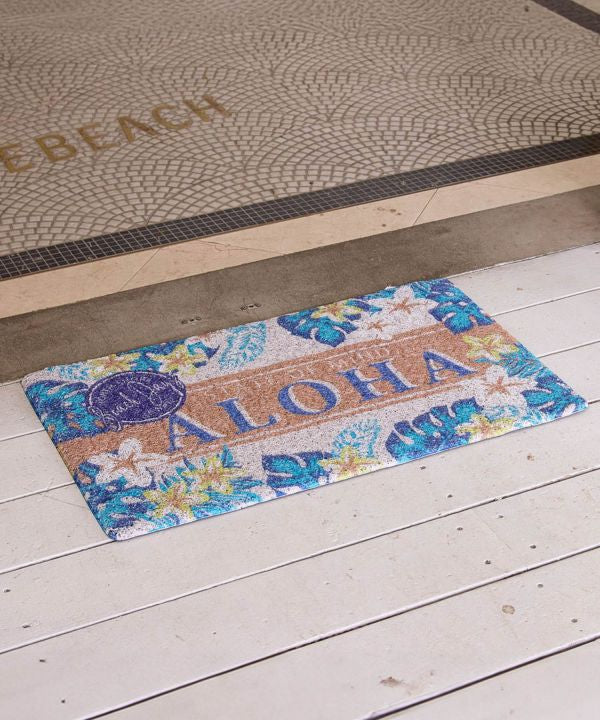 玄関マット／屋外／屋内／洗える／ハワイアン／滑り止め