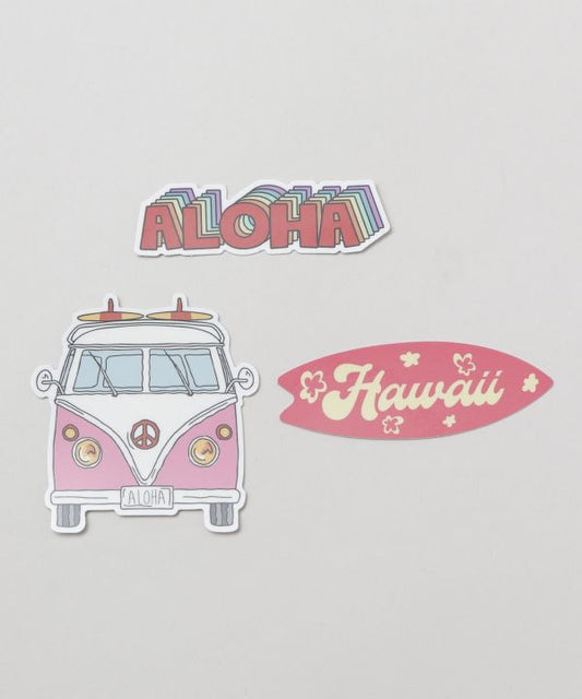 HAWAIIAN STICKER MAHANA ３SET　BUS