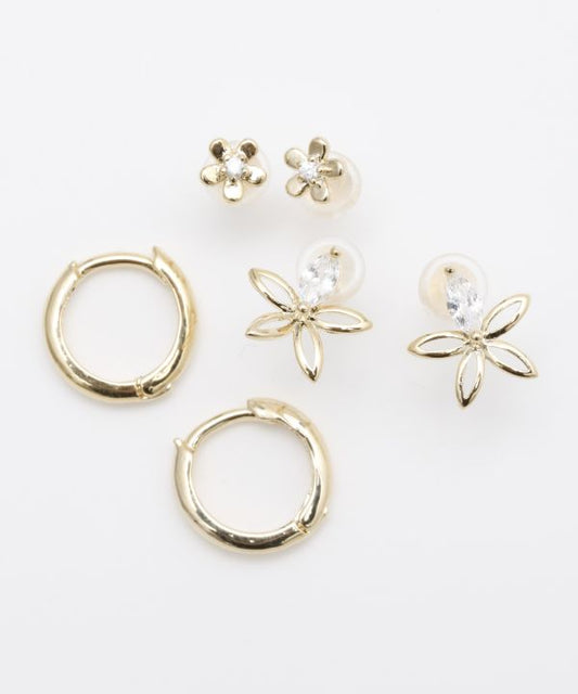プルメリアの花びらデザインピアス