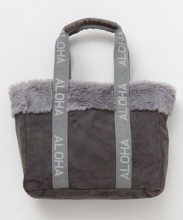 ハワイアントートバッグ ムートンファー付き