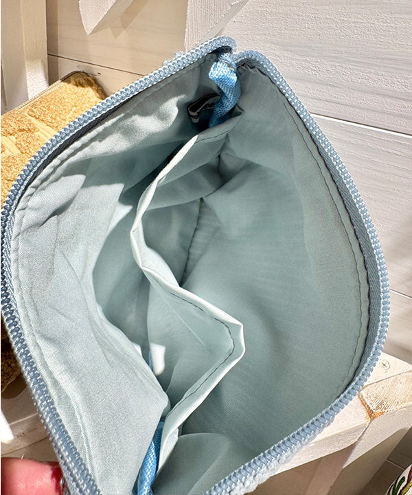HAWAIIAN POUCH ALOHA MONSTERA　LIGHT BLUE