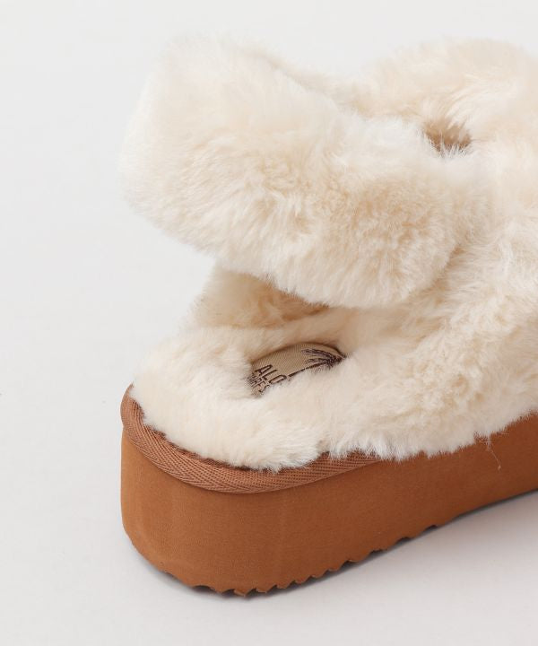 HAWAIIAN MOUTON SANDAL HELE　CAMEL