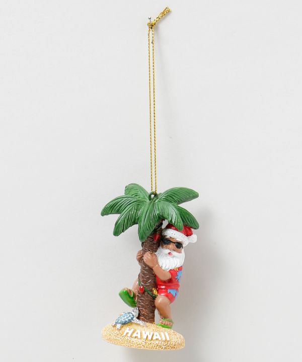 ヤシの木に登ったサンタクロース 飾り