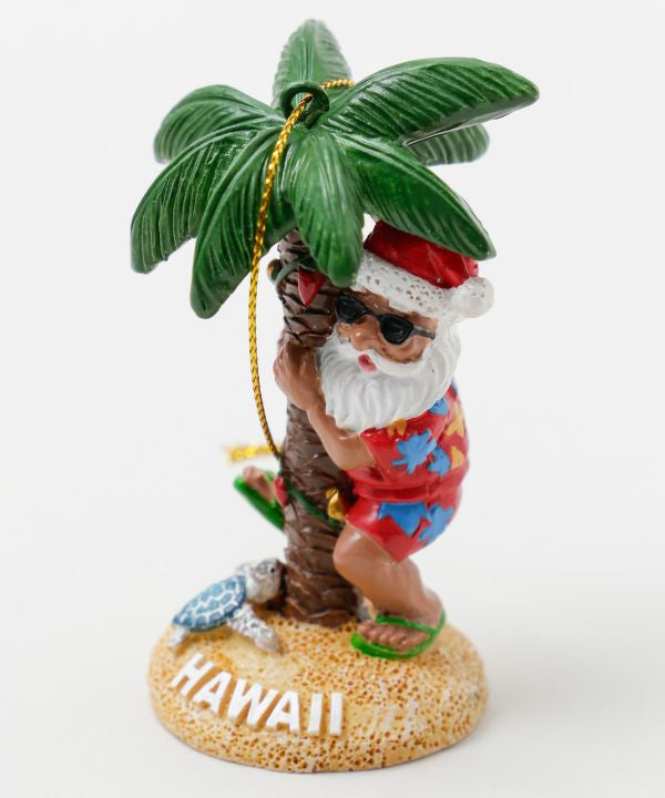 ヤシの木に登ったサンタクロース 飾り