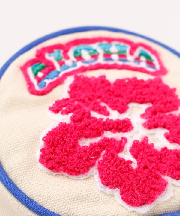 刺繡デザインポーチ ハイビスカス