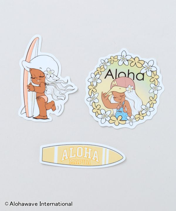 アロハマプアイラストハワイアンステッカー