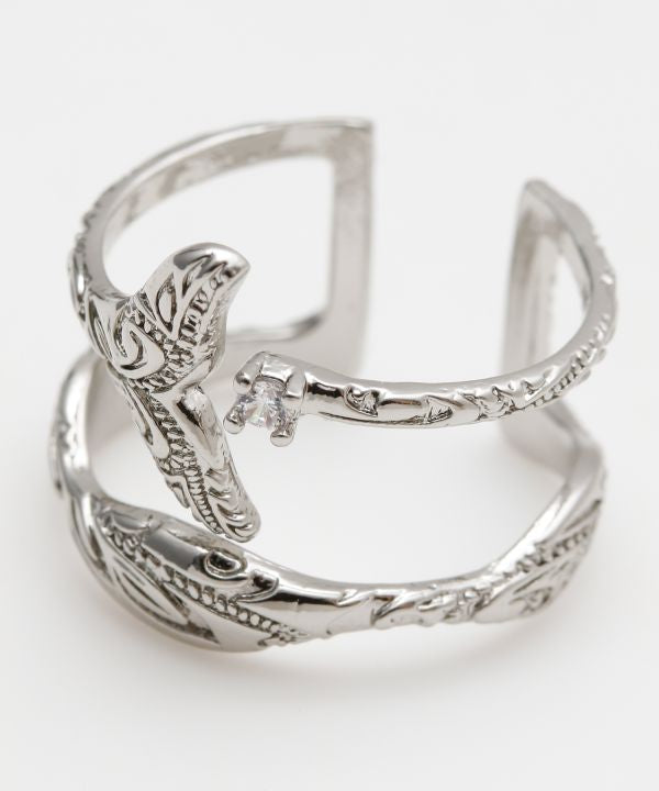 ハワイアンジュエリー調 イヤーカフ リング