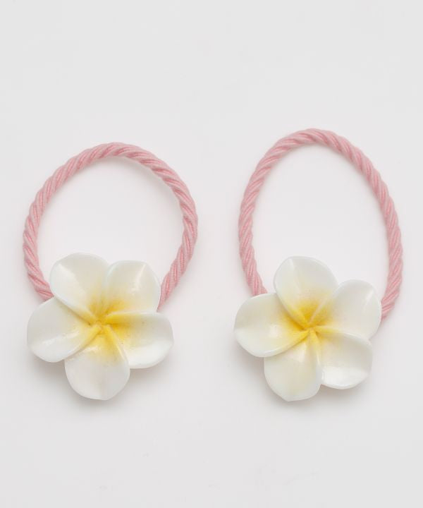 プルメリア／ヘアゴム／ハワイアン／花／レディース