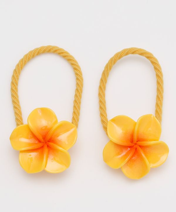 プルメリア／ヘアゴム／ハワイアン／花／レディース