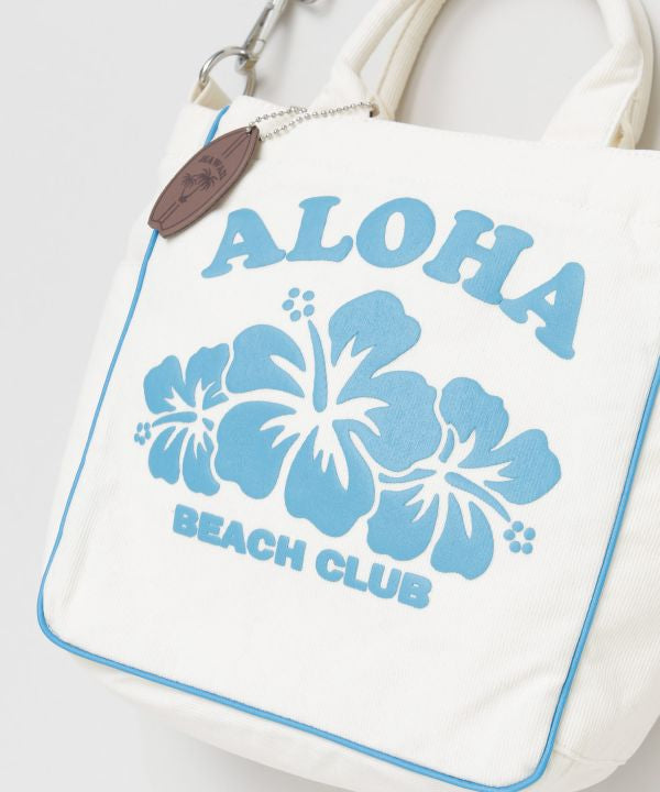 ALOHA ノースショア ハワイ 2WAYミニトートバッグ｜ショルダー付き