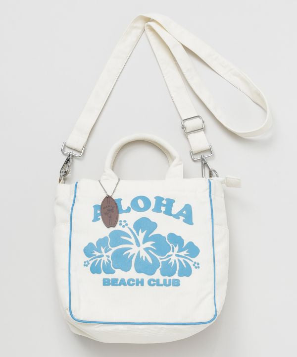 ALOHA ノースショア ハワイ 2WAYミニトートバッグ｜ショルダー付き