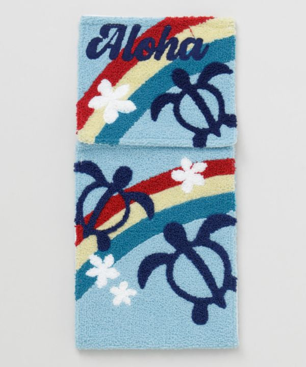 ハワイアン ロールペーパーホルダー ホヌ レインボー 刺しゅう