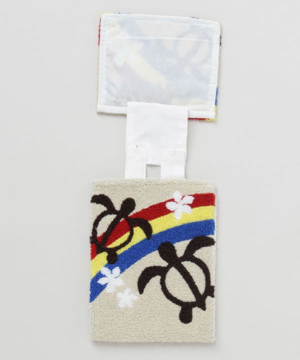 ハワイアン ロールペーパーホルダー ホヌ レインボー 刺しゅう