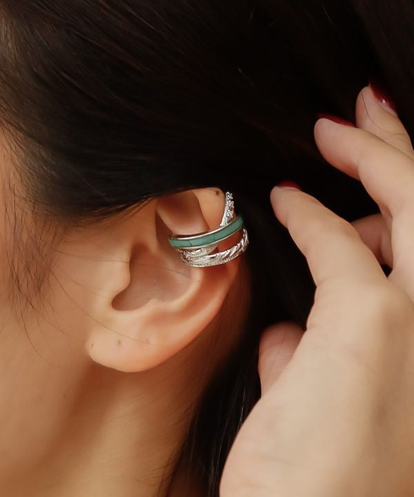 シェル風きらめき 2WAYイヤーカフ＆リング SILVER
