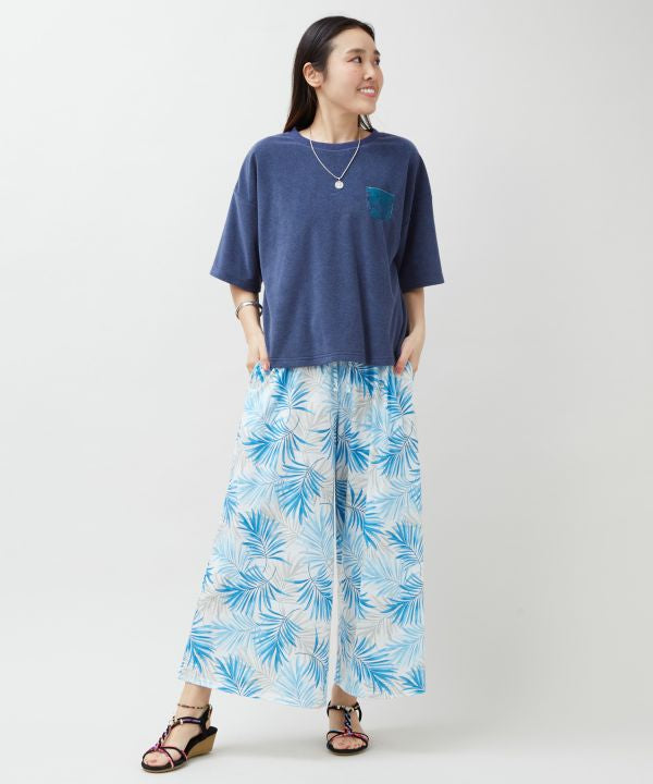 ハワイアンレディース ストレッチパンツ KUAKINI パームリーフ