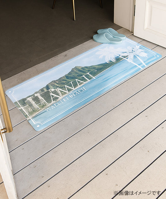 キッチンマット ハワイアンフォト ダイヤモンドヘッド