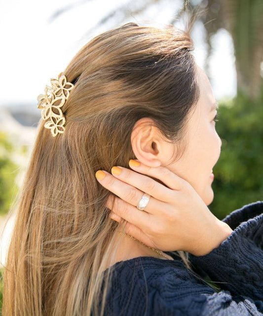 PLUMERIA LEI HAIR CLIP　GOLD