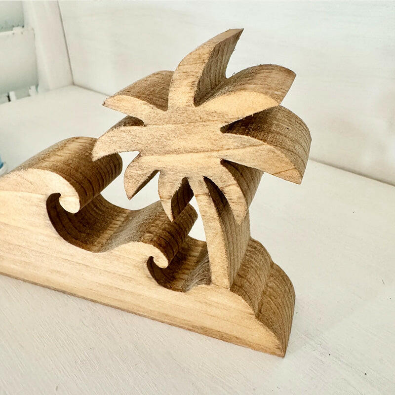 WOOD WAVE PALM LOGO STAND