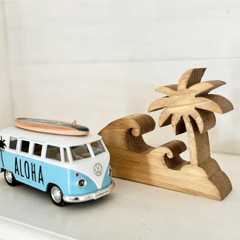 WOOD WAVE PALM LOGO STAND