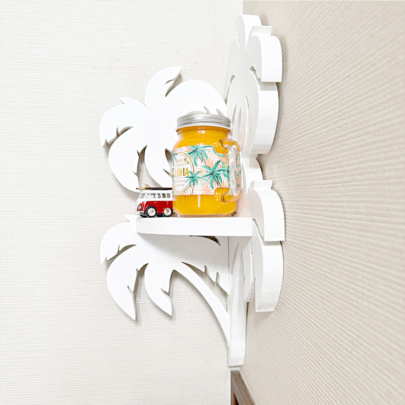 PALM TREE CORNER SHELF WHITE