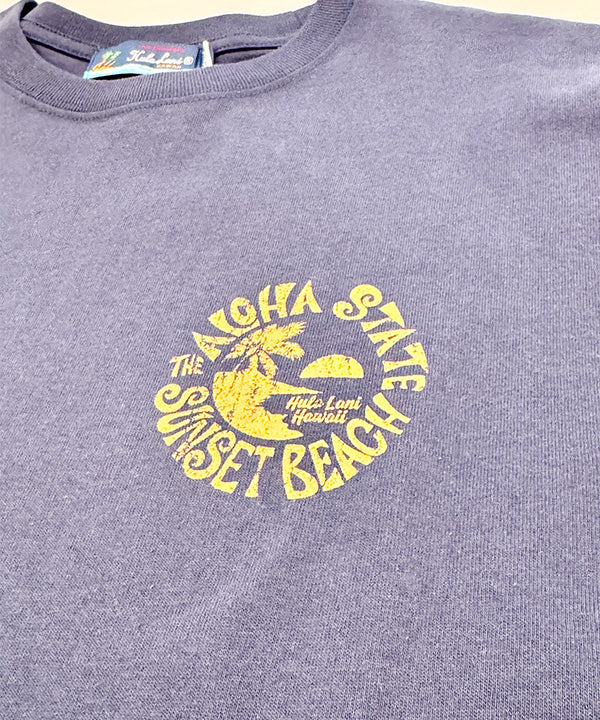 ハワイ サンセットビーチ ハワイガール デザイン バックプリント ハワイアンTシャツ