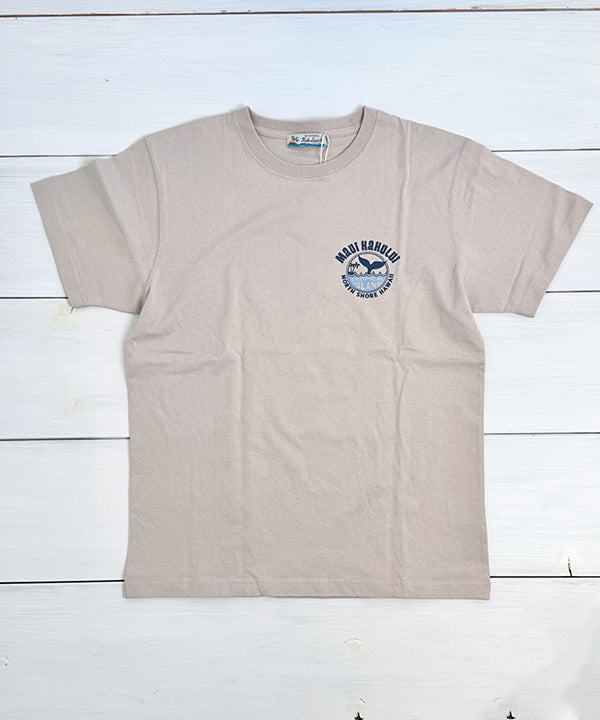 ハワイ マウイ カフルイ ロゴ 半袖Tシャツ ブラウン ハワイアンTシャツ メンズ レディース