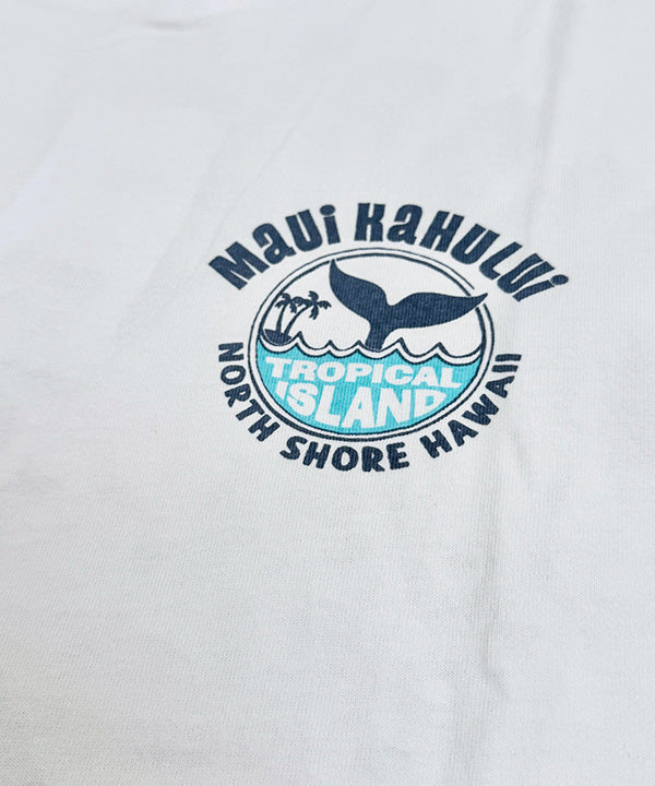 ハワイ マウイ カフルイ ロゴ 半袖Tシャツ ブラウン ハワイアンTシャツ メンズ レディース